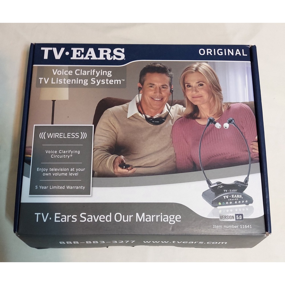 TV‎ Ears Original Voice Clarifying TV Listening System Wireless Analog 5.0 11641